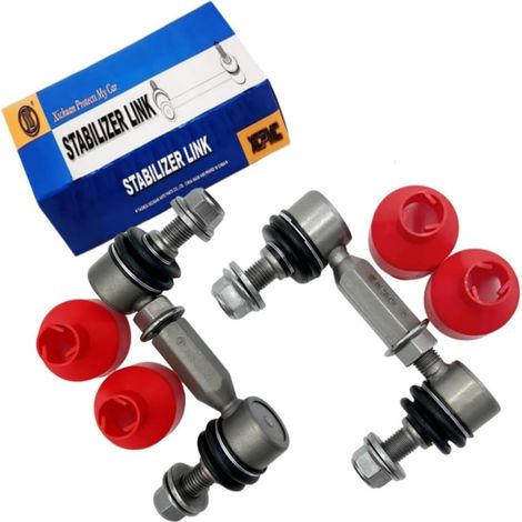 X111512 2 x Adjustable Stabiliser Rod Rod M12 Front Left and Right with 360° Swivel Ball Joint and Length / Angle Adjustment in Aluminium for Vehicle Type in Blue (1/5)