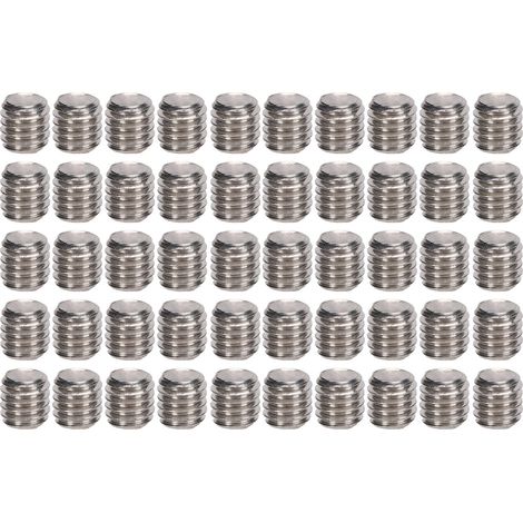 Kit d'assortiment de 50 vis sans tête en acier inoxydable A2-70, vis de fixation M3x3