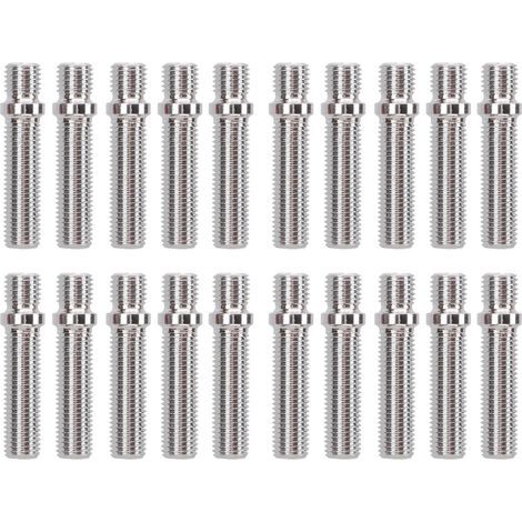 Adaptateur de Conversion de Goujons à Roues à Haute Résistance de 20 Pcs, Ensemble de Goujons de Conversion de Roue en Revêtement en Zinc (M12 1.25-M12 1.5) (1/5)