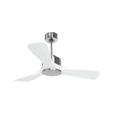 Modulo de KlassFan - Super destratificateur et ventilateur DC 106 cm Chrome pales bois blanc sans Lumière  15 à 20 m²