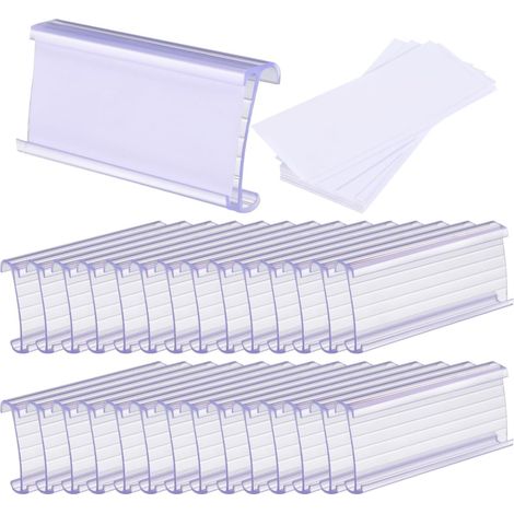 Porte-Étiquettes Pour Étagères Planche Pour Etagere Ajustable 30 Pièces Pour Bureau Et Magasin Organisation Des Articles Compatibles Avec Clayette (1/5)