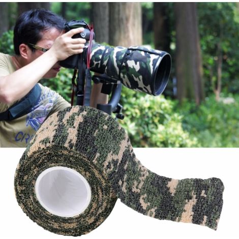 Nastro camouflage 50mm x 4,5Mt adesivo stealth militare telato tessuto modello Coban (1/5)