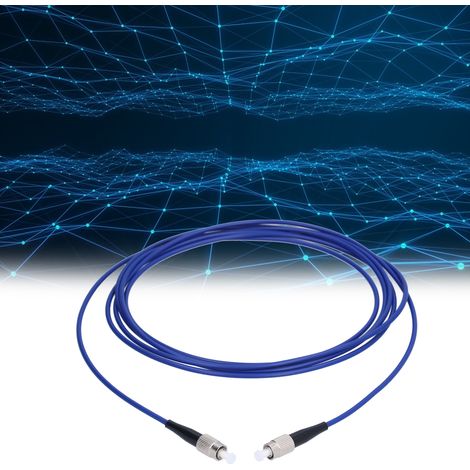 Cordon de brassage blindé bleu monoconducteur monomode FC/UPC-FC/UPC, 3 mètres. (1/5)