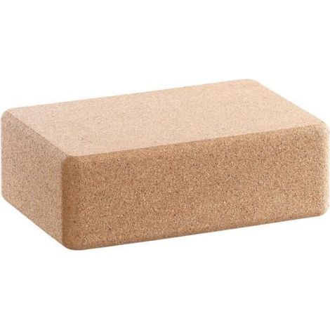 Brique de yoga - Naturel - Liège - Antidérapante - Douce au toucher - Dimensions 225x76x149mm (1/4)
