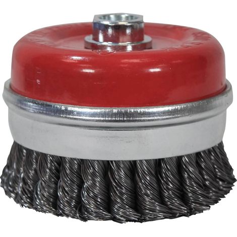 Faithfull Twist-Knot Steel Wire Cup Brush 100mm M14 x 2 0.5mm for Angle Grinders (1/5)