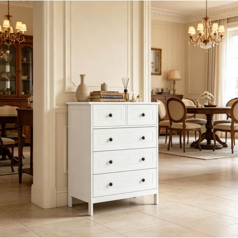 Praktischer Kommode-Schrank mit viel Stauraum,Moderner Schubladenschrank mit fünf Fächern,Kompaktes Möbelstück(nur mit Schubladenschrank) (1/4)
