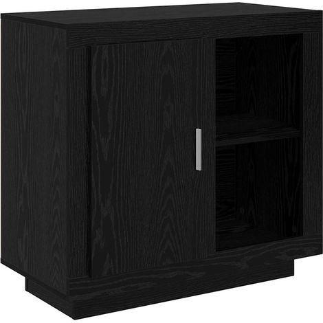 Buffet,Bahut,Meuble de Rangement Chêne noir 40 x 80 x 75 cm Bois d'ingénierie CFW47527 (1/5)