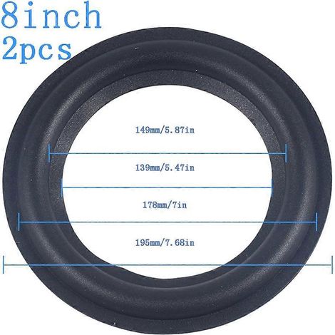 2-teiliger Lautsprecherring aus Schaumstoffgummi – Reparatur von Sickenlautsprechern – Durchmesser 195 mm (8 Zoll)