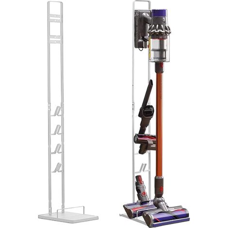 Soporte para aspiradora compatible con Dyson V15 V12 V11 V10 V8 V7 V6 - DC58/ DC59/ DC62/ DC74 - Organizador de almacenamiento de piso sin perforar la pared. (1/3)