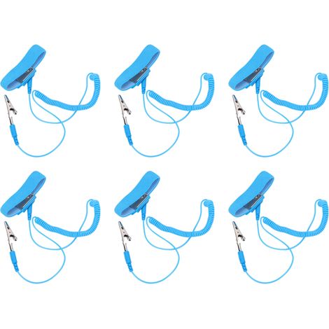 Lot de 10 bracelets antistatiques en PU, élastiques et réglables, pour fournitures ESD (1/5)