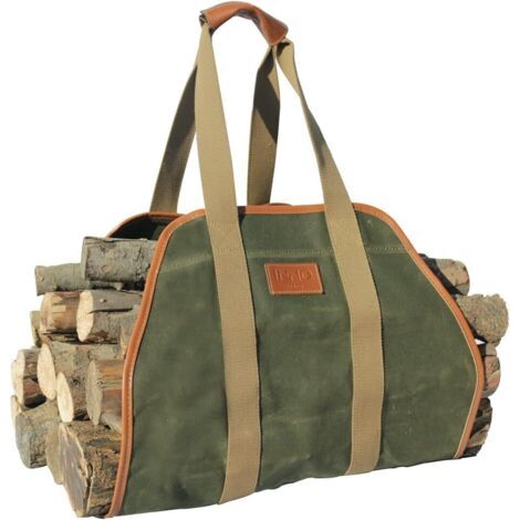 Sac fourre-tout en toile cirée pour bûches, 101,6 x 48,3 cm, accessoires pour poêle à bois (1/5)