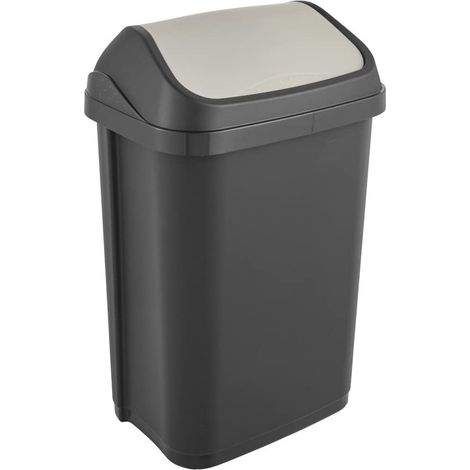 Mülldose mit schwingender Deckel, 25 l, Swantje, Graphitgrau (1/5)
