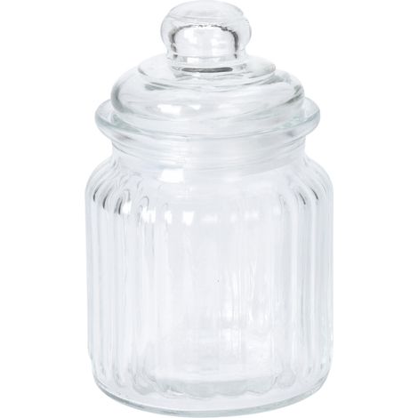 Geriffeltes Glas mit Deckel (1/5)