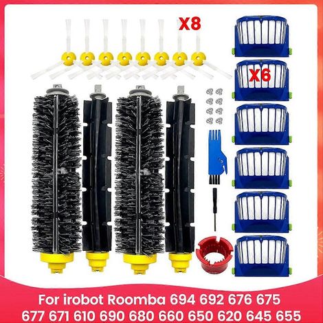 Pièces de rechange compatibles avec les robots iRobot Roomba 694 692 676 675 677 671 610 690 680 660 650 620 645 655. (1/5)