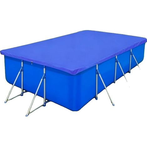 Cubierta para piscina, 400 cm x 207 cm, 90 g/m², duradera, fácil de limpiar, ahorra espacio. (1/5)