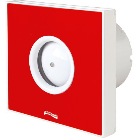 Extracteur d'air hélicoïdal GIOTTO 230V Ø100mm - Avec minuteur - Rouge - First Plast (1/2)