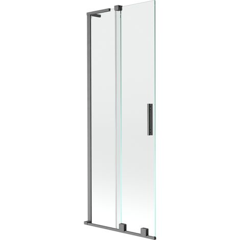 Mexen Velar L paroi de baignoire 2 volets coulissants 70 x 150 cm, transparent, gris canon brossé - 896-070-003-01-66 (1/2)