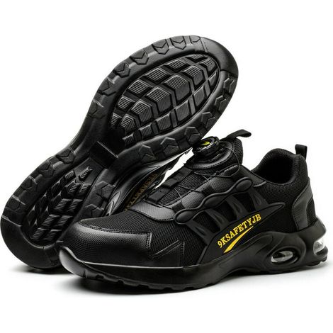 Chaussures de sécurité légères respirantes – Embout en acier 200J – Semelle antidérapante et résistante aux perforations – Ajustement rapide (1/5)