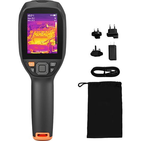 Mophorn Wärmebildkamera mit TISR Superauflösung 512 x 384, Thermokamera mit 2MP visueller Kamera, 256 x 192 IR-Auflösung, 25 Hz Bildwiederholfrequenz, Temperaturbereich von -20 °C bis 550 °C