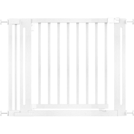 Safetots Wooden Elegance Gate, White, 97cm - 105cm, Pressure Fit Safety Gate, 65cm Extra Wide Doorway, Easy Installation