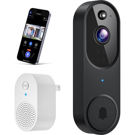 Camera Vidéo Sans Fil - Détection De Mouvement IA - Vision Nocturne - Audio Bidirectionnel - Alimentation Sur Batterie - 2,4 GHz Uniquement - 1 Pièce