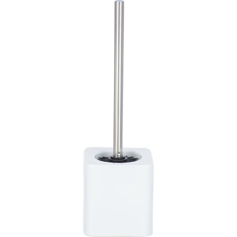 Brosse WC avec tête amovible et récipient en céramique solide, kit de nettoyage WC - WENKO (1/3)