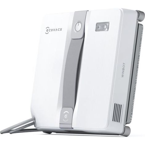 Ecovacs – Robot lave-vitre compact avec pulvérisation ultrasonique – Aspiration 7500 Pa – Nettoyage efficace jusqu'à 30m² – Navigation intelligente