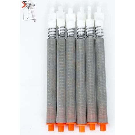 Lot de 6 filtres à peinture sans air 218133 100 mailles oranges, compatibles avec les pistolets pulvérisateurs Graco SG2 et SG3 (1/5)