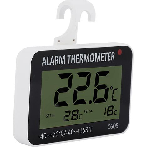 Grand thermomètre numérique LCD pour réfrigérateur/congélateur avec support (1/5)