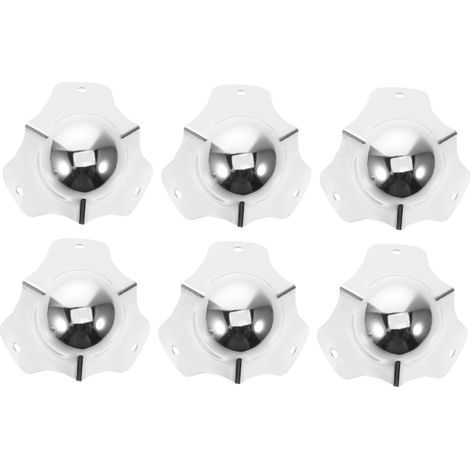 6 protège-coins pour meubles, fer, argenté, pour coins pointus (1/5)