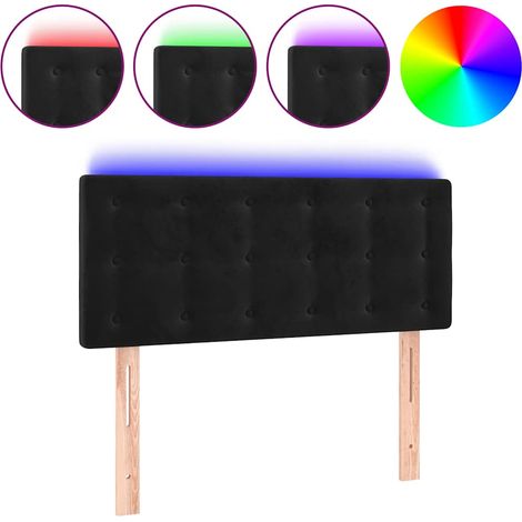 Maison Exclusive - Tête de lit à LED Noir 100x5x78/88 cm Velours (1/5)