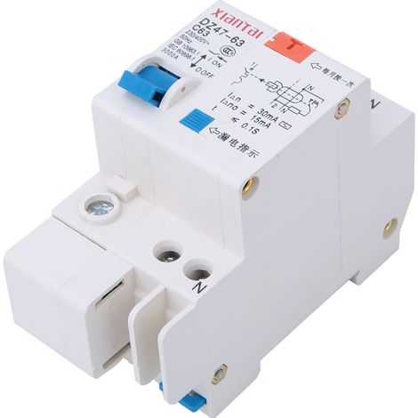 DZ47LE 1p N 230V-400V 50HZ 60A 4KA Fehlerstromschutzschalter Typ C (1/5)