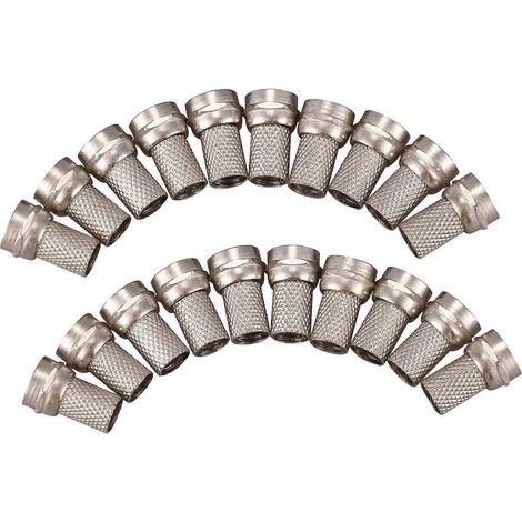 Lot de 20 connecteurs RF mâles à visser de type F pour câble coaxial RG6 destiné à la vidéosurveillance. (1/5)