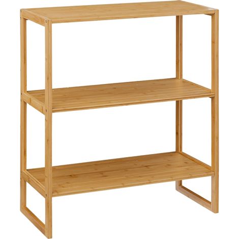 Estantería Modular en Bambú con 3 Niveles Canoply 84x69.5x33.5cm Thinia Home (1/4)