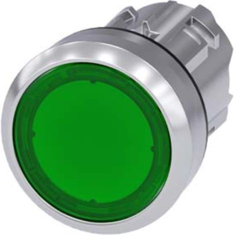 Interruptor Siemens pulsador luminoso verde 22 mm (1/2)