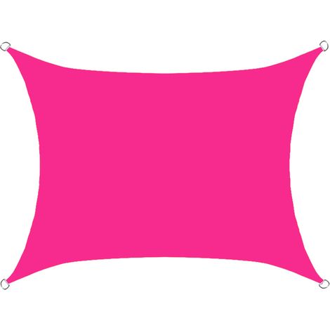 Voile d'ombrage rectangulaire imperméable, 98% UV imperméable, extérieur cour patio jardin parking(Rose rouge,2X4M) (1/2)