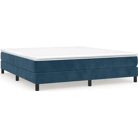 Maison Exclusive - Boxspringbettgestell Dunkelblau 160x200 cm Sam (1/5)