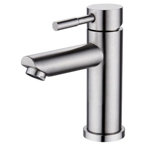 ZVD – Robinet simple de lavabo en laiton chromé – Eau chaude et froide – Aérateur ABS amovible – Hauteur 175mm, profondeur 100mm