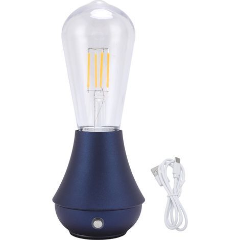 2700K Wireless Bedside Table Lamp, Rechargeable, Stepless Dimming, Touch Control, LED Bulb, Night Light for Home and Bedroom (1/5)