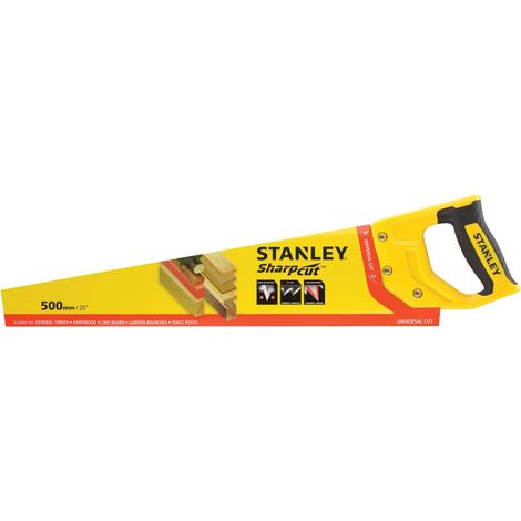 Stanley Sharpcut Handsaw 20 Inch 500mm 7TPI STA120367 1-20-367 STHT20367-1