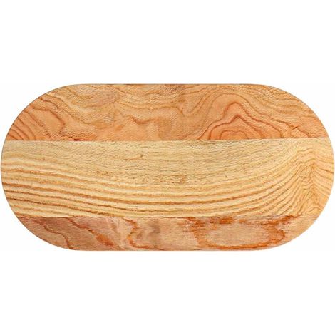 Dessus de table  Dessus de bureau  Plateau de table 80x40x2 cm bois de chêne massif ovale (1/5)