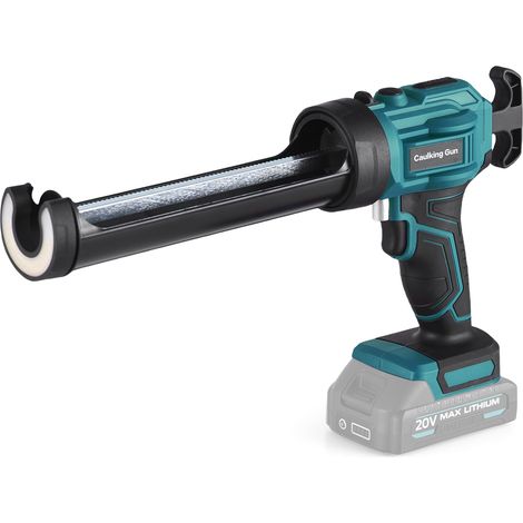 Machine à calfeutrer sans fil 20 V, outil électrique portatif, kit d'application de calfeutrage avec 4 vitesses réglables et éclairage LED pour le remplissage et le scellement (sans batterie), bleu (1/5)