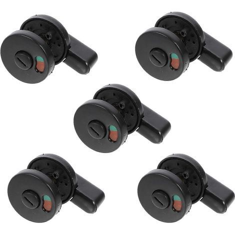 Lot de 5 verrous de porte avec indicateur de confidentialité pour toilettes publiques