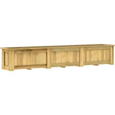 vidaXL Arriate de madera de pino impregnada 291x50x50 cm (1/5)