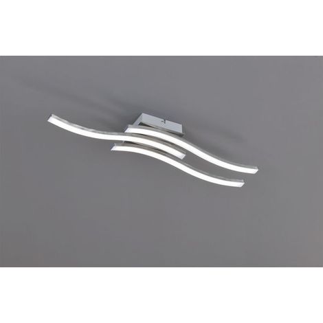 Plafoniera LED moderna ROUTE 56cm argento/bianco RL