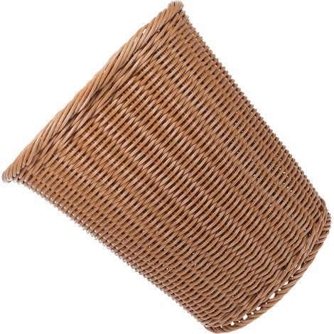 Gewebter Müllkorb aus Kunststoff in Beige Mülleimer aus