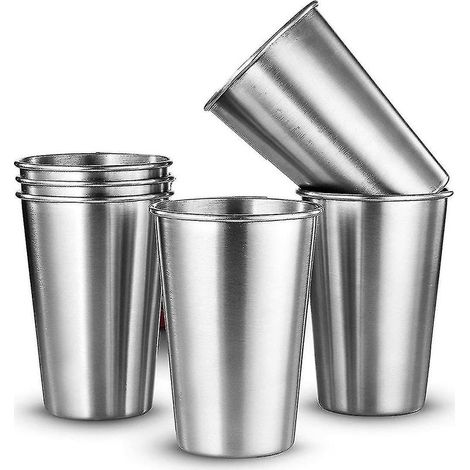 Lot de 6 chopes à bière en acier inoxydable de 350 ml (1/5)