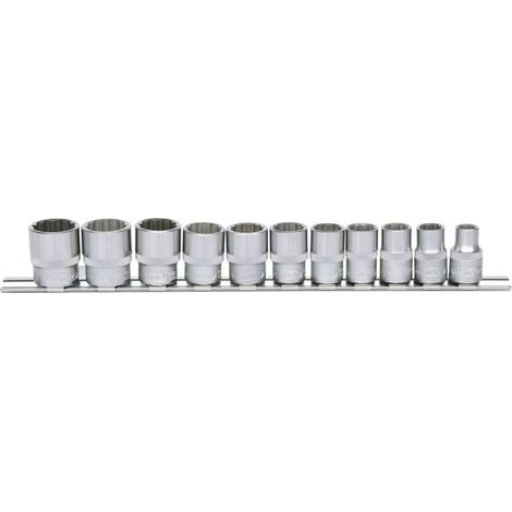 KS Tools Serie bussole poligonali 3/8", 11 pz