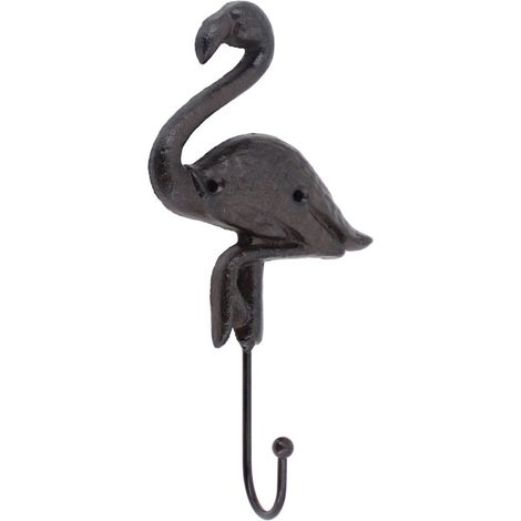 Wandhaken in Form eines Flamingos aus Gusseisen 23 cm (1/5)