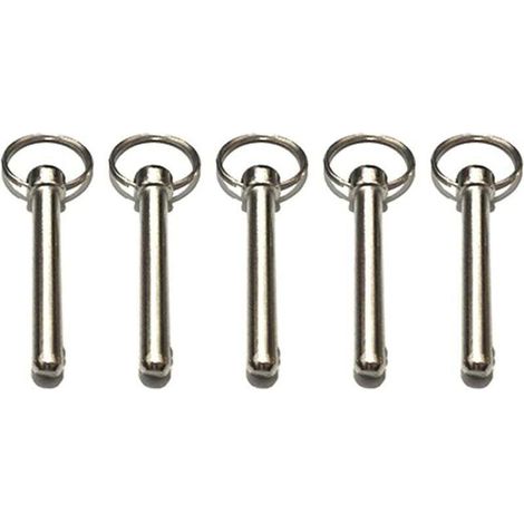 SABIR 10pcs Goupilles à Dégagement Rapide Goupille de Verrouillage 8mm Avec Extrémité à Boule à Ressort Accessoires de Verrouillage, Matériel Marin, Broche Supérieure Bimini,Diamètre 8 Mm, Longueur To (1/4)